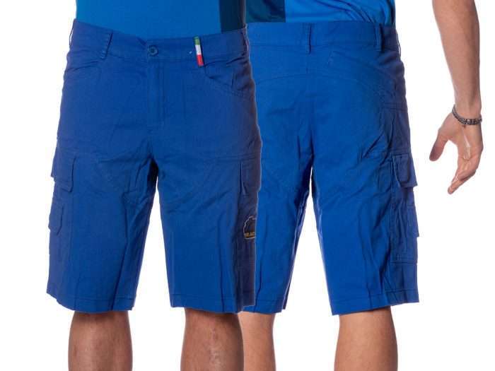 Short blue trousers